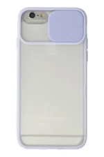 Uray store Apple iPhone 6 Kılıf Palm Buzlu Kamera Sürgülü Silikon - Lila