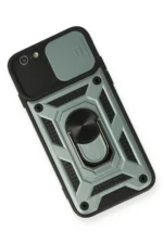 Uray store Apple iPhone 6 Kılıf Pars Lens Yüzüklü Silikon - Yeşil - Görsel 3