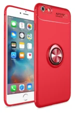 Uray store Apple iPhone 6 Kılıf Range Yüzüklü Silikon - Kırmızı