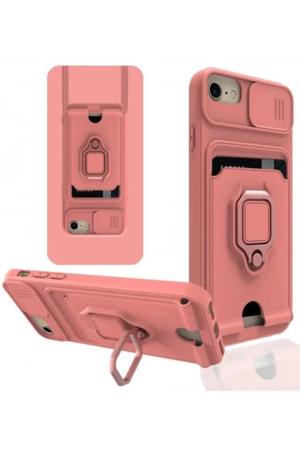 Uray store Apple iPhone 6 Kılıf Zuma Kartvizitli Yüzüklü Silikon - Pembe