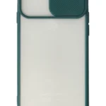 Uray store Apple iPhone 6 Plus Kılıf Palm Buzlu Kamera Sürgülü Silikon - Yeşil