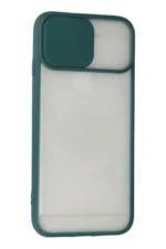 Uray store Apple iPhone 6 Plus Kılıf Palm Buzlu Kamera Sürgülü Silikon - Yeşil - Görsel 3