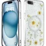 Uray store Apple iPhone 7 Kılıf Daisy Simli Magsafe Kapak - Gümüş