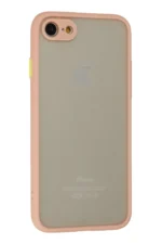 Uray store Apple iPhone 7 Kılıf Montreal Silikon Kapak - Pembe - Görsel 3