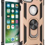 Uray store Apple iPhone 7 Kılıf Sofya Yüzüklü Silikon Kapak - Gold