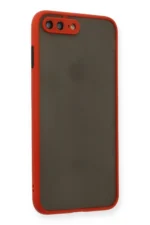 Uray store Apple iPhone 7 Plus Kılıf Montreal Silikon Kapak - Kırmızı - Görsel 2