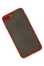 Uray store Apple iPhone 7 Plus Kılıf Montreal Silikon Kapak - Kırmızı - Görsel 3