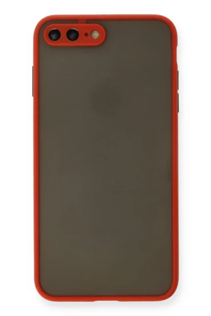 Uray store Apple iPhone 7 Plus Kılıf Montreal Silikon Kapak - Kırmızı