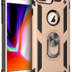 Uray store Apple iPhone 7 Plus Kılıf Sofya Yüzüklü Silikon Kapak - Gold