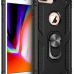 Uray store Apple iPhone 7 Plus Kılıf Sofya Yüzüklü Silikon Kapak - Siyah