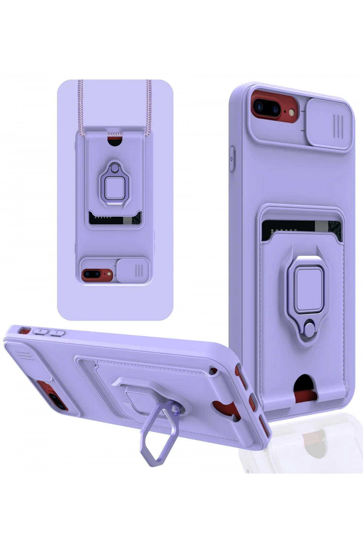 newface-iphone-7-plus-kilif-zuma-kartvizitli-yuzuklu-silikon-lila-default Uray store Apple iPhone 7 Plus Kılıf Zuma Kartvizitli Yüzüklü Silikon - Lila - Görsel 1