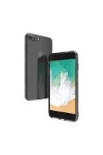 Uray store Apple iPhone 8 Plus Kılıf Deluxe 2mm Şeffaf Silikon - Görsel 3