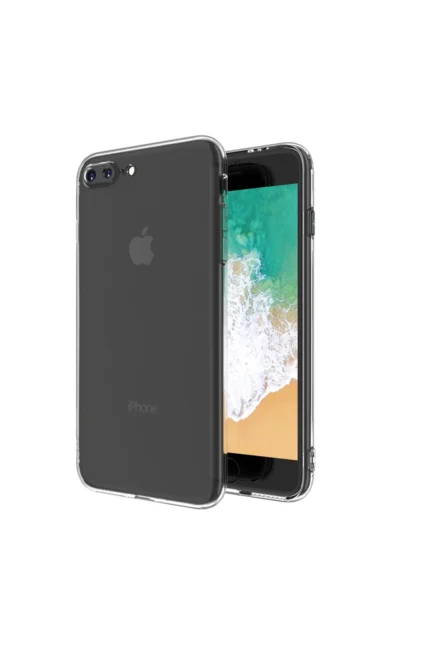 Uray store Apple iPhone 8 Plus Kılıf Deluxe 2mm Şeffaf Silikon