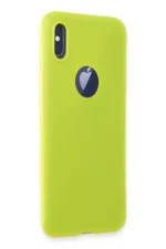Uray store Apple iPhone X Kılıf First Silikon - Parlak Sarı - Görsel 2