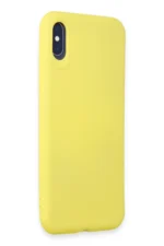 Uray store Apple iPhone X Kılıf First Silikon - Sarı - Görsel 2