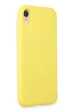 Uray store Apple iPhone XR Kılıf First Silikon - Sarı - Görsel 2
