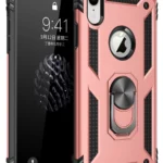 Uray store Apple iPhone XR Kılıf Sofya Yüzüklü Silikon Kapak - Rose