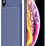 Uray store Apple iPhone XS Max Kılıf Auto Focus Karbon Kapak - Lacivert