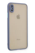 Uray store Apple iPhone XS Max Kılıf Montreal Silikon Kapak - Gri - Görsel 2