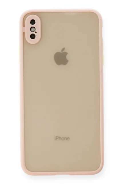Uray store Apple iPhone XS Max Kılıf Montreal Silikon Kapak - Pembe