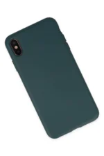 Uray store Apple iPhone XS Max Kılıf Nano içi Kadife Silikon - Koyu Yeşil - Görsel 2
