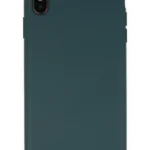 Uray store Apple iPhone XS Max Kılıf Nano içi Kadife Silikon - Koyu Yeşil