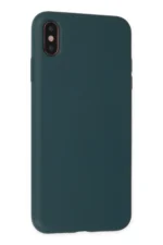 Uray store Apple iPhone XS Max Kılıf Nano içi Kadife Silikon - Koyu Yeşil - Görsel 3