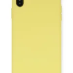 Uray store Apple iPhone XS Max Kılıf Nano içi Kadife Silikon - Mat Sarı