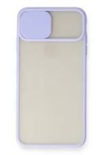 Uray store Apple iPhone XS Max Kılıf Palm Buzlu Kamera Sürgülü Silikon - Lila - Görsel 2