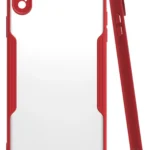 Uray store Apple iPhone XS Max Kılıf Platin Silikon - Kırmızı