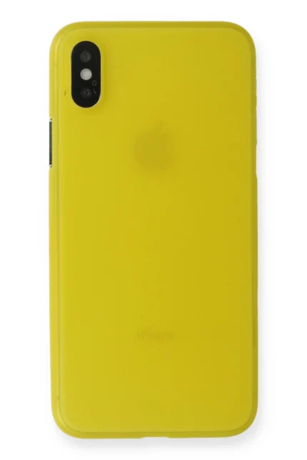 Uray store Apple iPhone XS Max Kılıf PP Ultra İnce Kapak - Sarı