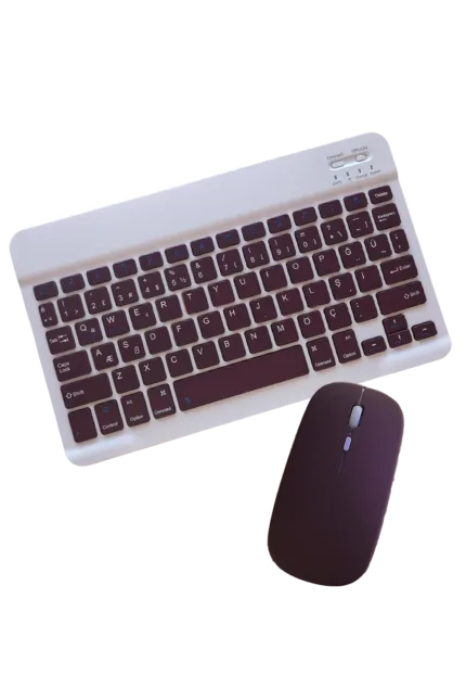 Uray store KYB71 Kablosuz Türkçe Q Klavye Mouse Set - Bordo