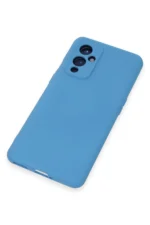 Uray store One Plus 9 Kılıf Nano içi Kadife Silikon - Mavi - Görsel 4