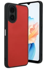Uray store Oppo A38 Kılıf Aras Deri Kapak - Kırmızı