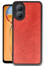 Uray store Oppo A38 Kılıf Aras Deri Kapak - Kırmızı - Görsel 3