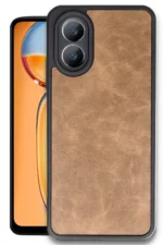 Uray store Oppo A38 Kılıf Aras Deri Kapak - Taba