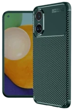 Uray store Oppo A38 Kılıf Auto Focus Karbon Kapak - Koyu Yeşil