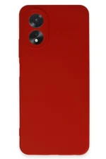 Uray store Oppo A38 Kılıf First Silikon - Kırmızı - Görsel 3