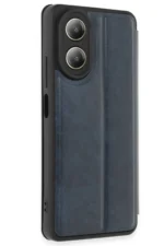 Uray store Oppo A38 Kılıf Flip Cover - Lacivert - Görsel 2