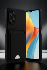 Uray store Oppo A38 Kılıf Kelvin Kartvizitli Silikon - Bordo - Görsel 2