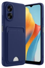 Uray store Oppo A38 Kılıf Kelvin Kartvizitli Silikon - Lacivert