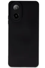 Uray store Oppo A38 Kılıf Nano içi Kadife Silikon - Siyah
