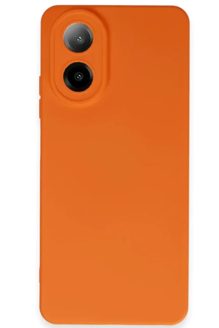 Uray store Oppo A38 Kılıf Nano içi Kadife Silikon - Turuncu
