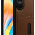 Uray store Oppo A38 Sara Kartvizitli Deri Kılıf - Taba