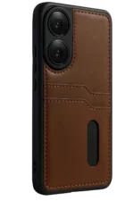 Uray store Oppo A38 Sara Kartvizitli Deri Kılıf - Taba - Görsel 3