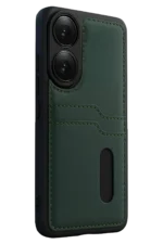 Uray store Oppo A38 Sara Kartvizitli Deri Kılıf - Yeşil - Görsel 2
