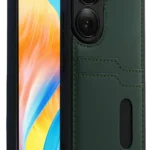 Uray store Oppo A38 Sara Kartvizitli Deri Kılıf - Yeşil