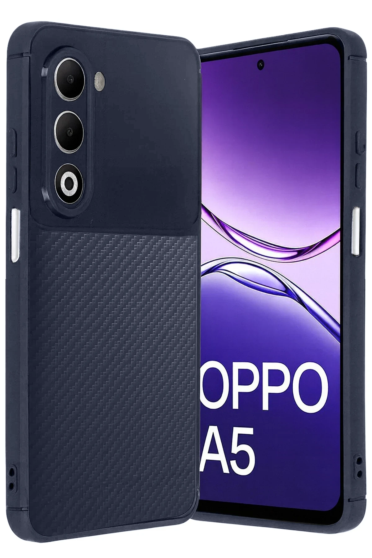 newface-oppo-a5-4g-auto-focus-karbon-kapak-lacivert-default Uray store Oppo A5 4G Auto Focus Karbon Kapak - Lacivert - Görsel 1