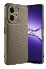 Uray store Oppo A5 Pro 4G Kılıf Auto Focus Karbon Kapak - Kahverengi