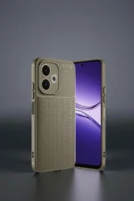 Uray store Oppo A5 Pro 4G Kılıf Auto Focus Karbon Kapak - Kahverengi - Görsel 5